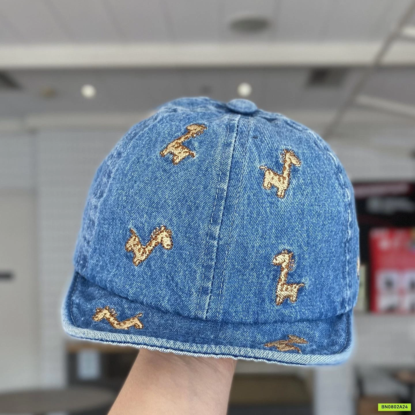 MŨ LƯỠI TRAI JEANS THÊU HƯƠU