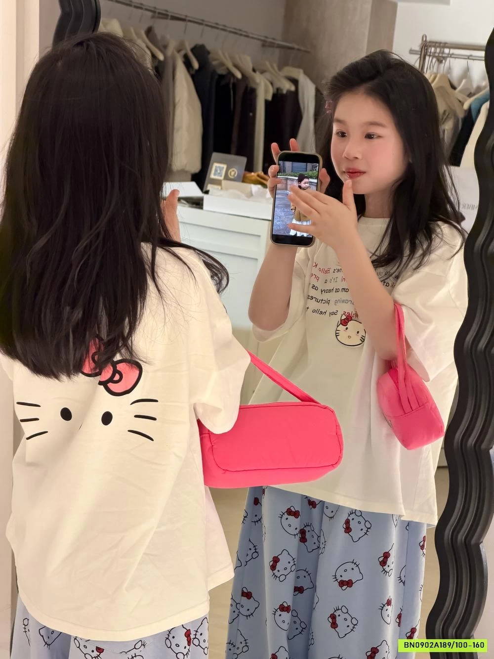 ÁO THUN KITTY IN CHỮ NHỎ KUMAIKIDS