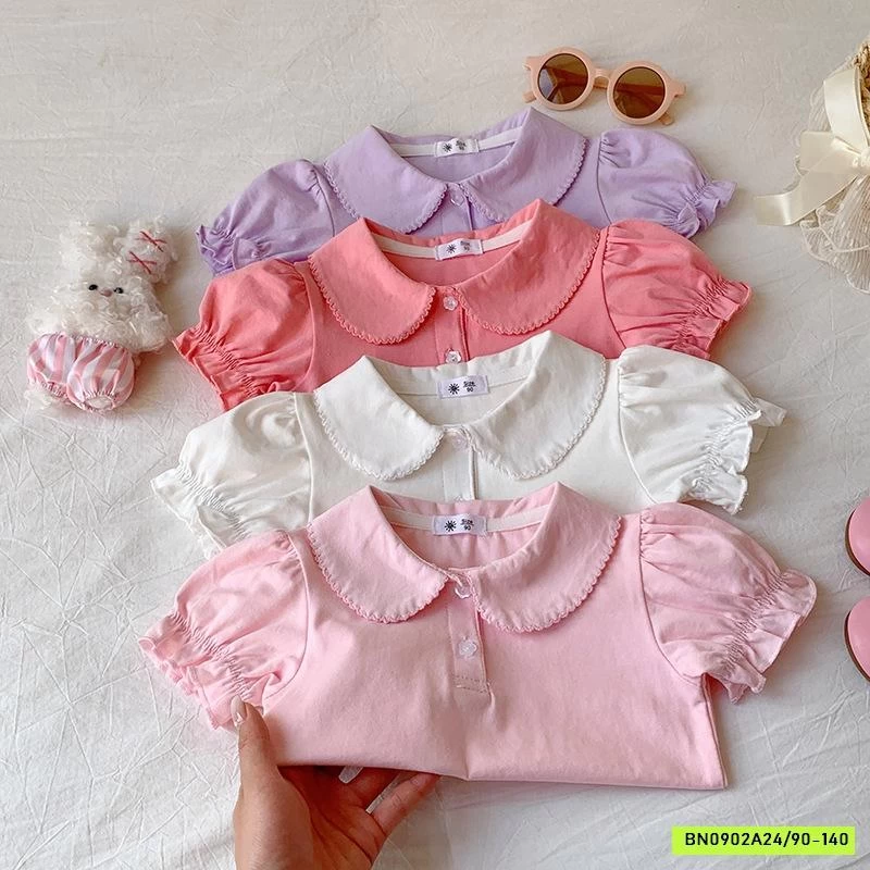 ÁO THUN CỔ SEN BO TAY