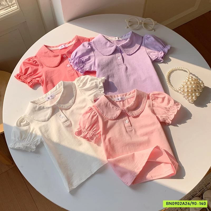 ÁO THUN CỔ SEN BO TAY