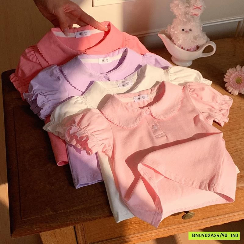 ÁO THUN CỔ SEN BO TAY