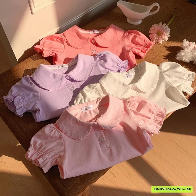 ÁO THUN CỔ SEN BO TAY