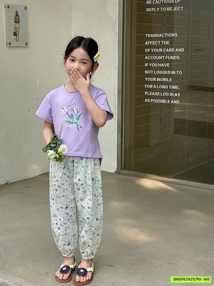 ÁO THUN IN HÌNH MIX QUẦN BOM HOA