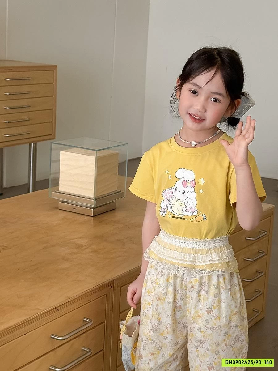 ÁO THUN IN HÌNH MIX QUẦN BOM HOA