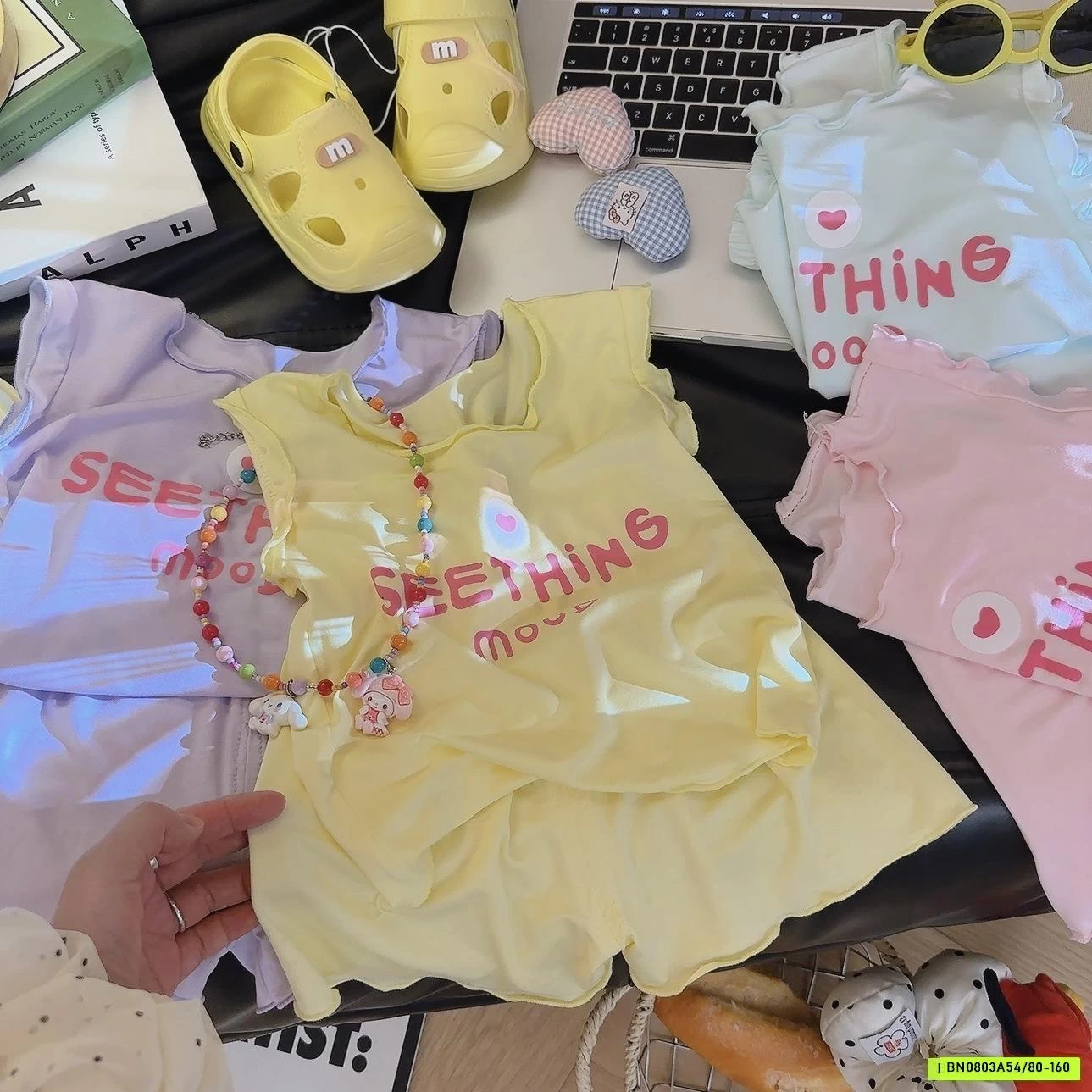 BỘ COTTON THUN LẠNH VIỀN BÈO