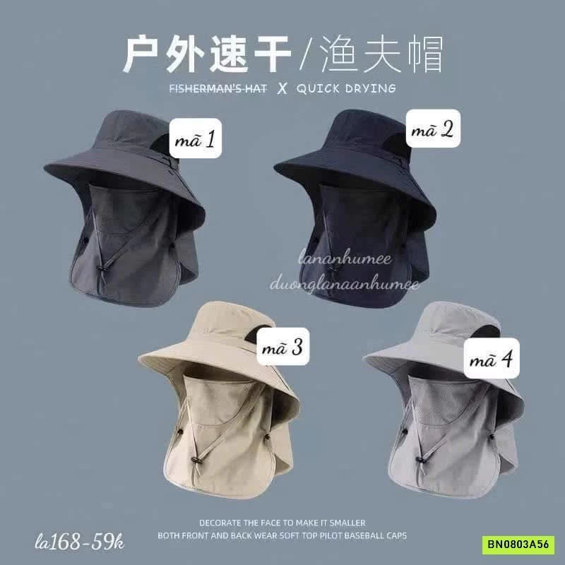 MŨ GIÓ CHỐNG NẮNG KÈM KHẨU TRANG