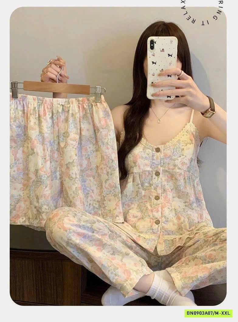 SET HOA NHÍ 3 MÓN MẶC NHÀ