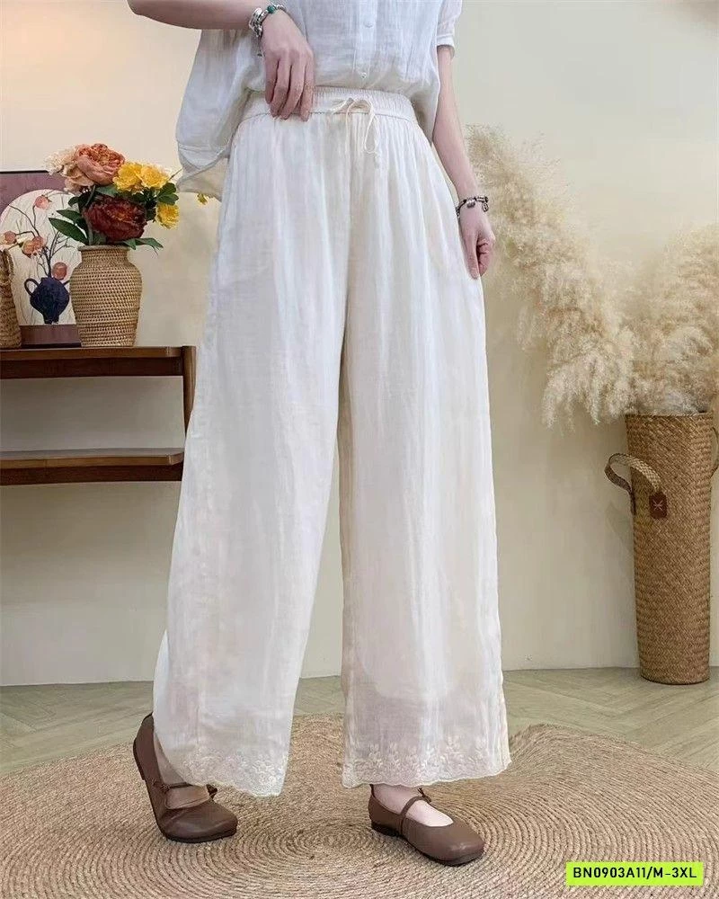 QUẦN ĐŨI SUÔNG THÊU VIỀN GẤU