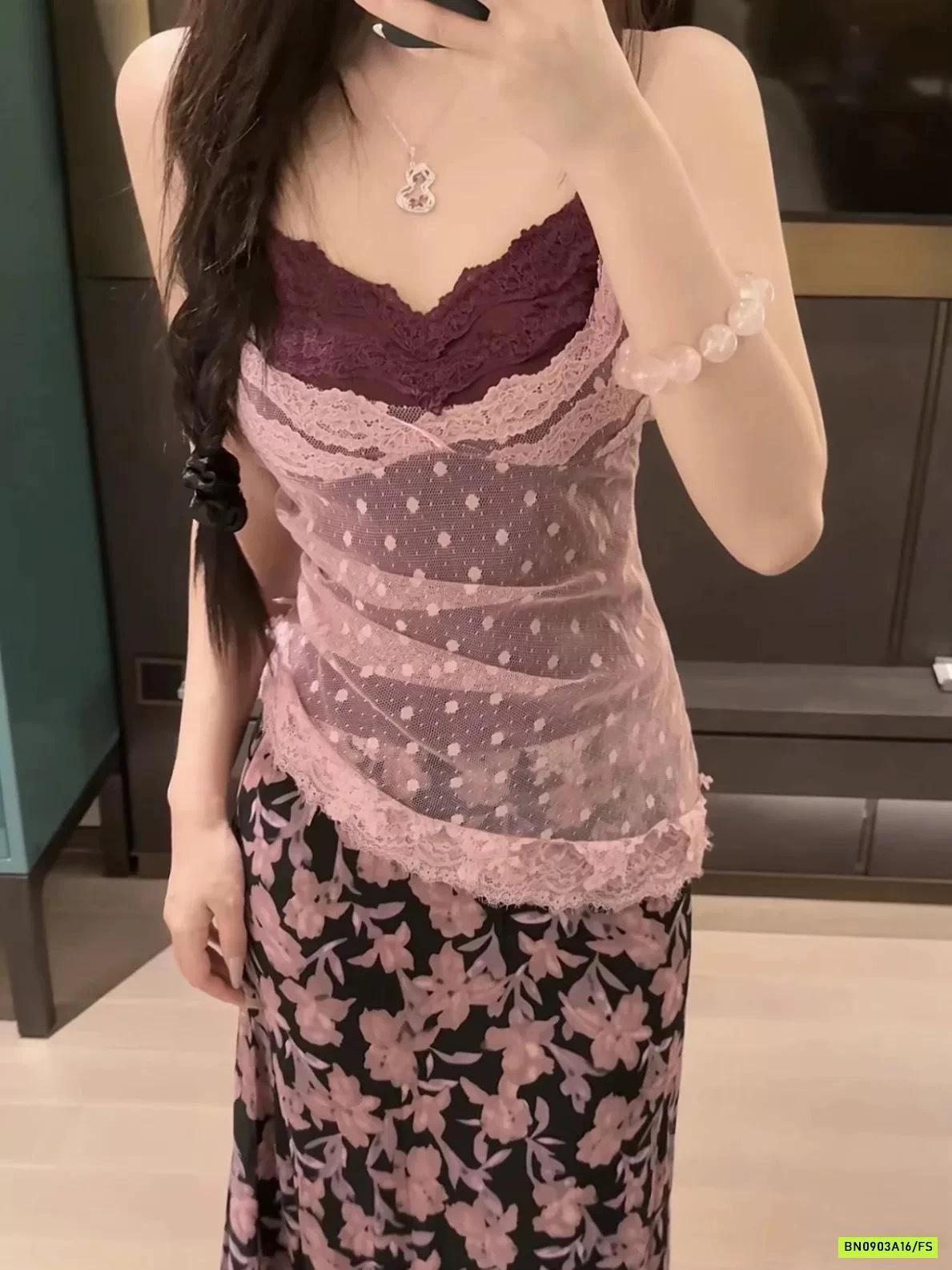 ÁO 2 DÂY PHỐI REN