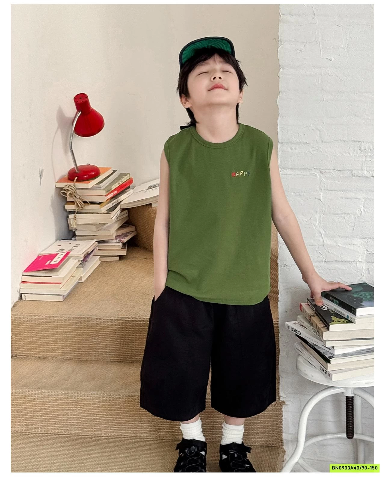 ÁO SÁT NÁCH THÊU HAPPY AX6046 AOAOKIDS