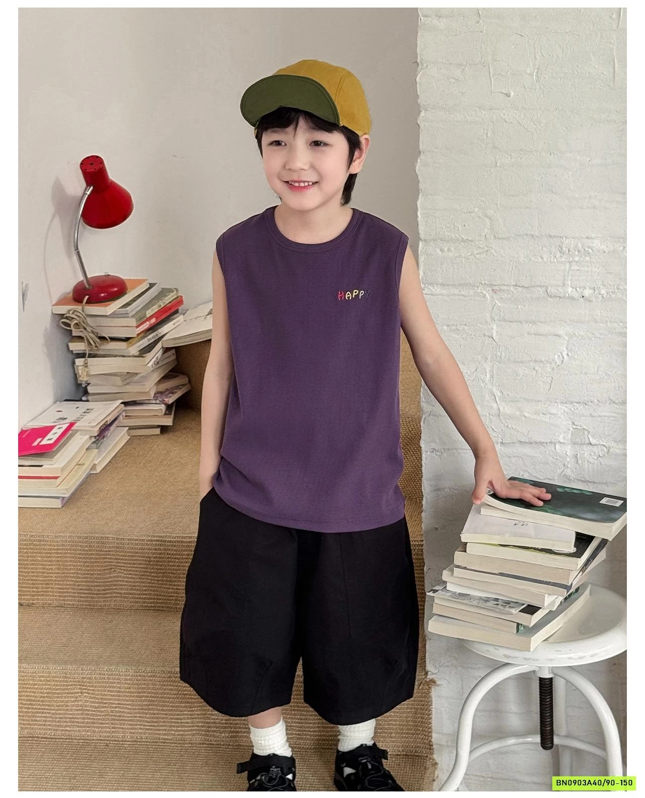 ÁO SÁT NÁCH THÊU HAPPY AX6046 AOAOKIDS