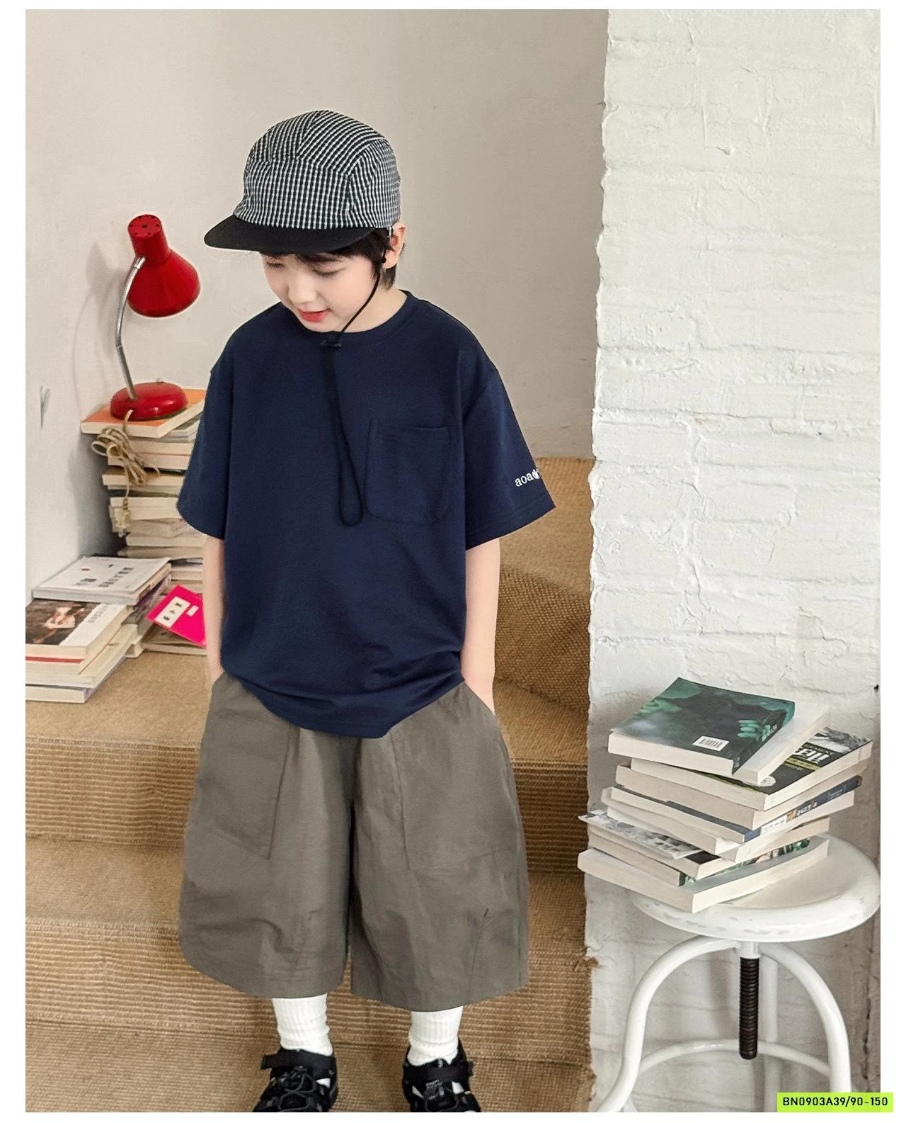 ÁO THUN TRƠN TÚI NGỰC AX6005 AOAOKIDS