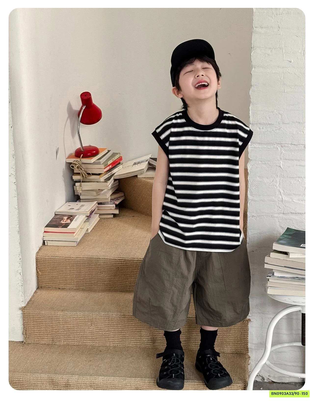 TANKTOP KẺ MIX SHORT GIÓ AOAOKIDS