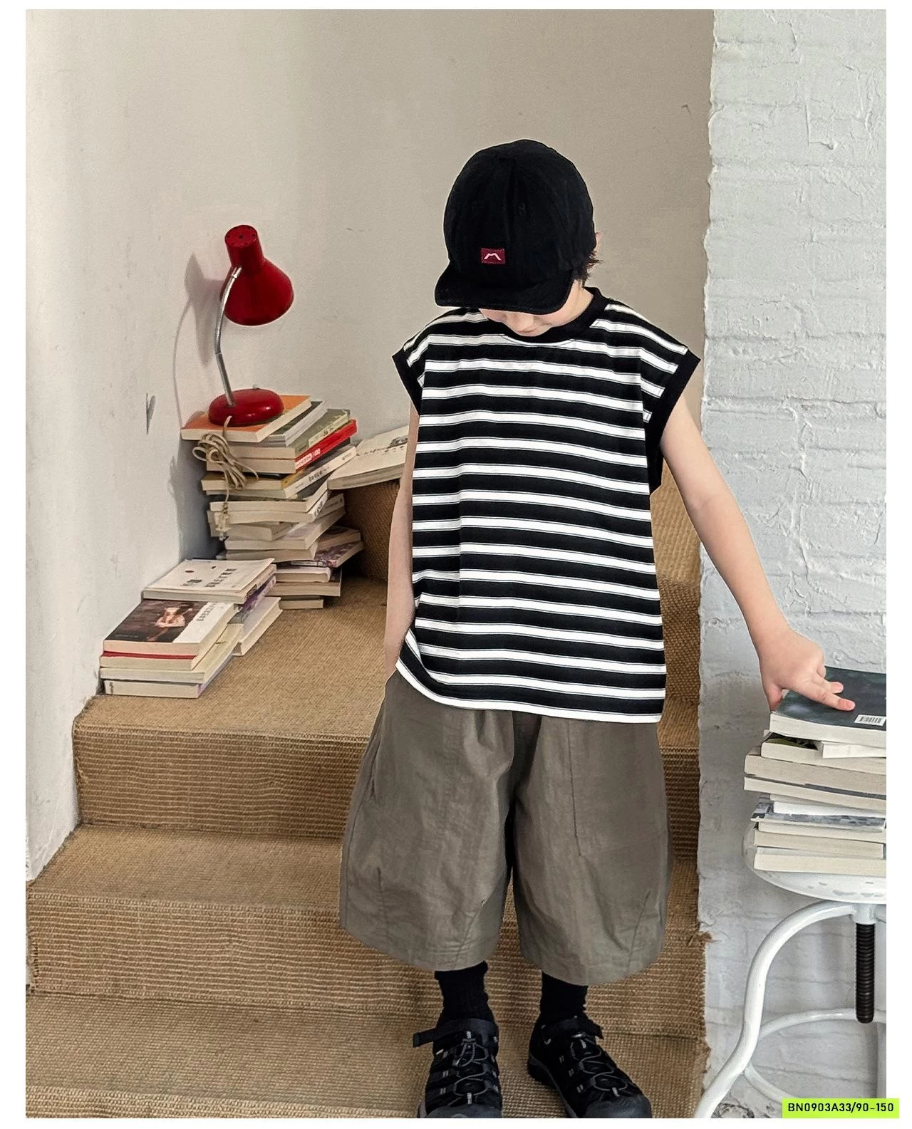 TANKTOP KẺ MIX SHORT GIÓ AOAOKIDS