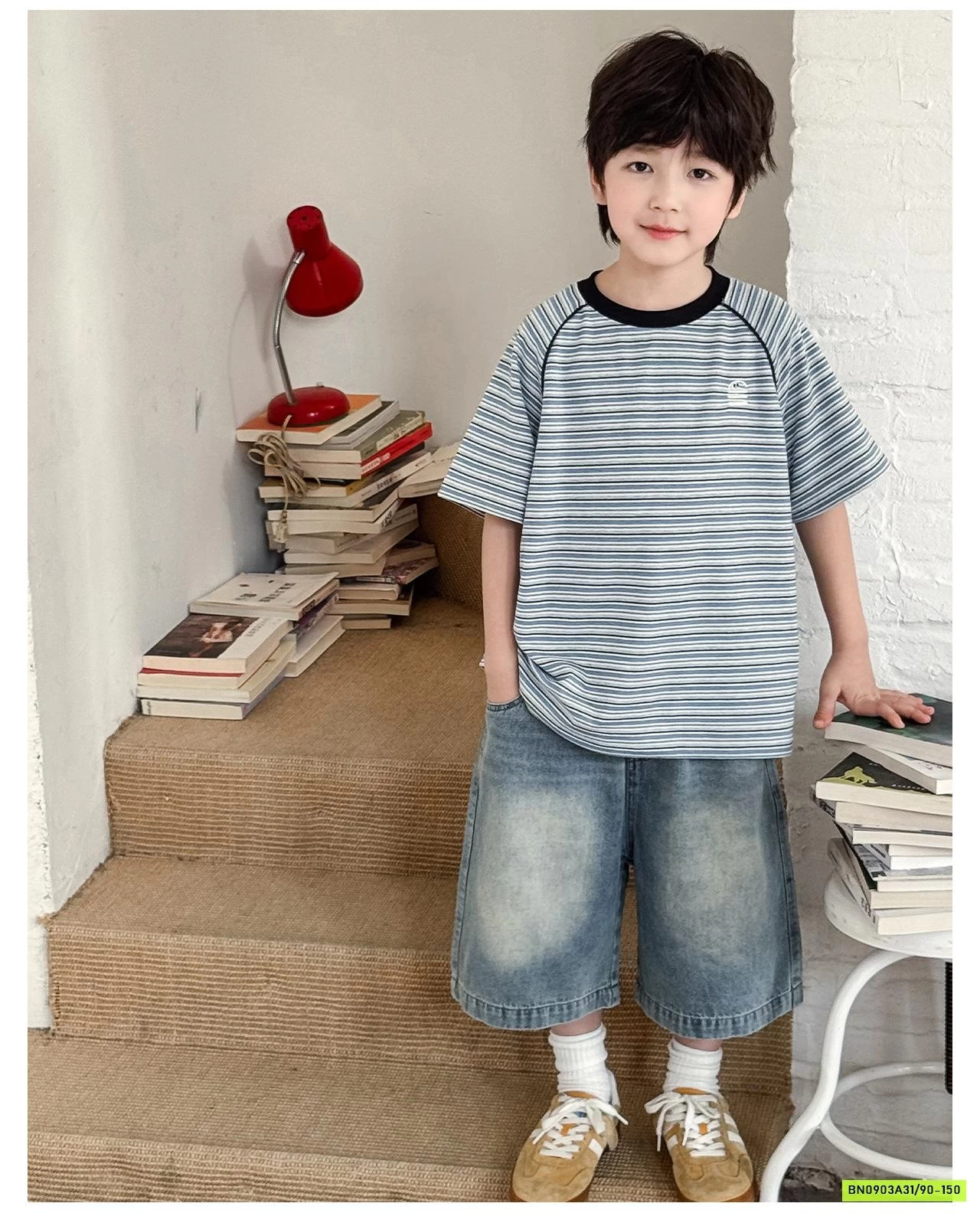 ÁO THUN KẺ BASIC AX6075 AOAOKIDS