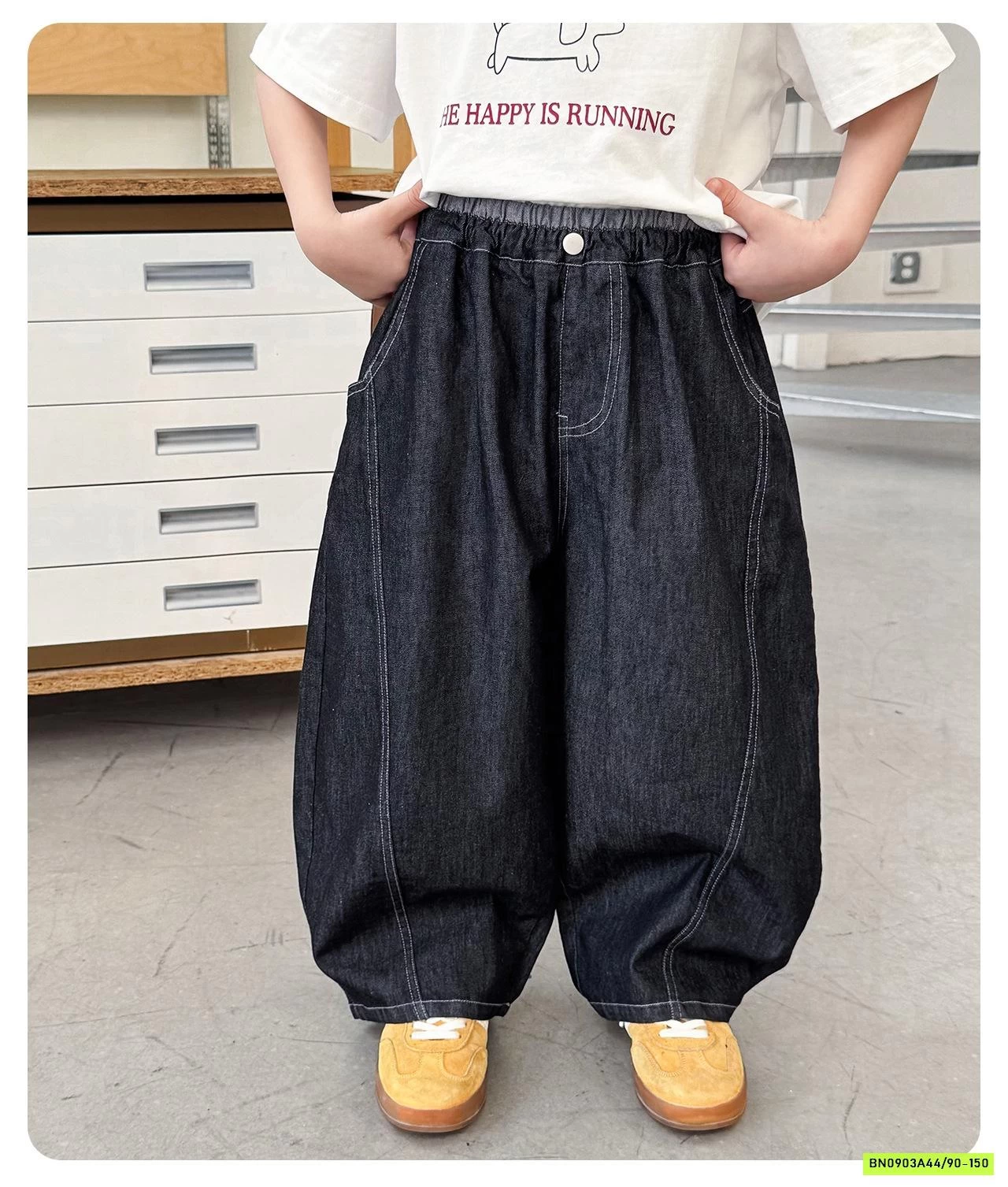 BAGGY DENIM CHỈ NỔI AX6063 AOAOKIDS