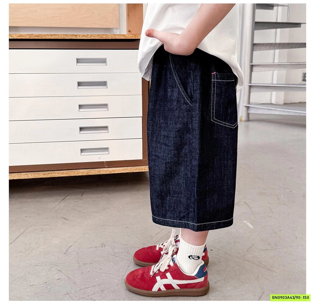 SHORT DENIM BASIC AX6060 AOAOKIDS