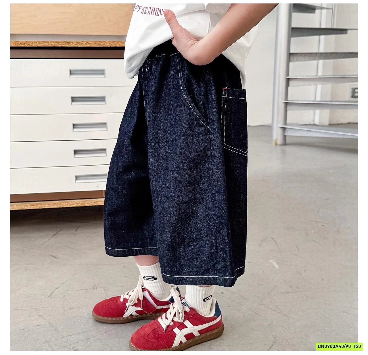 SHORT DENIM BASIC AX6060 AOAOKIDS