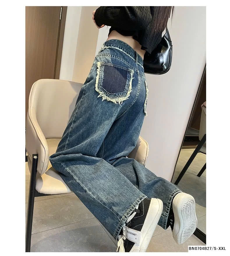 QUẦN JEAN ỐNG ĐỨNG TÚI RÁCH