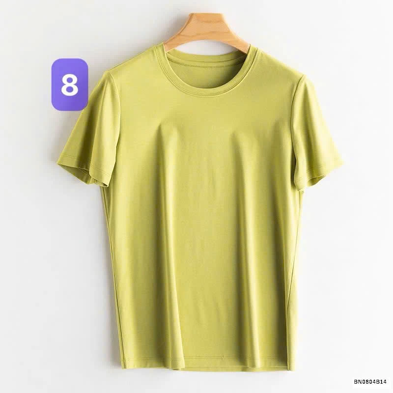 ÁO THUN TENCEL TRƠN CỔ TIM - CỔ TRÒN