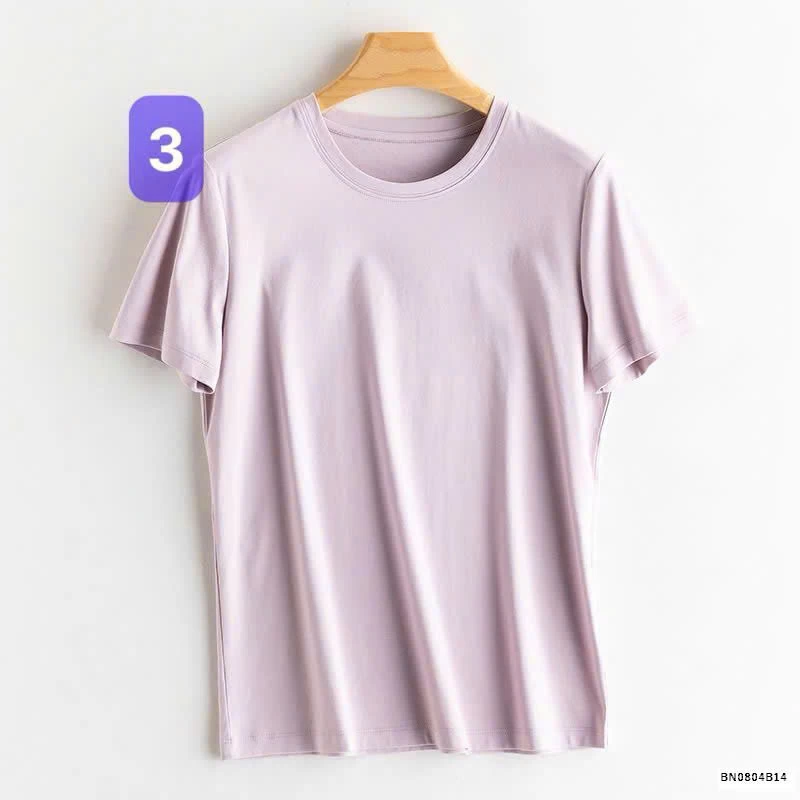 ÁO THUN TENCEL TRƠN CỔ TIM - CỔ TRÒN