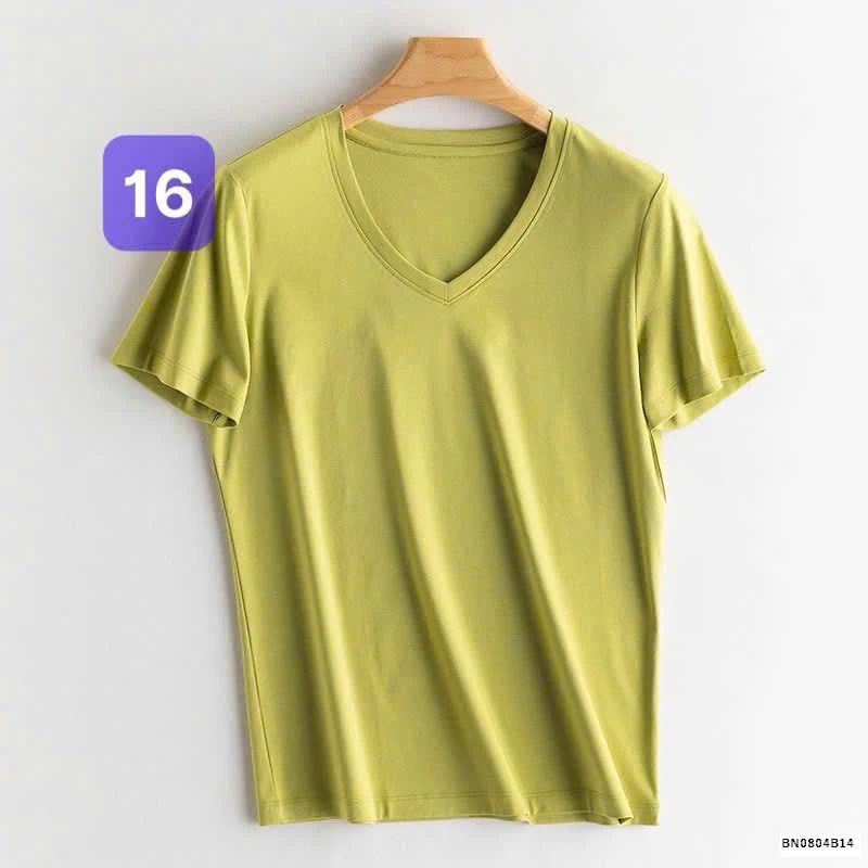 ÁO THUN TENCEL TRƠN CỔ TIM - CỔ TRÒN