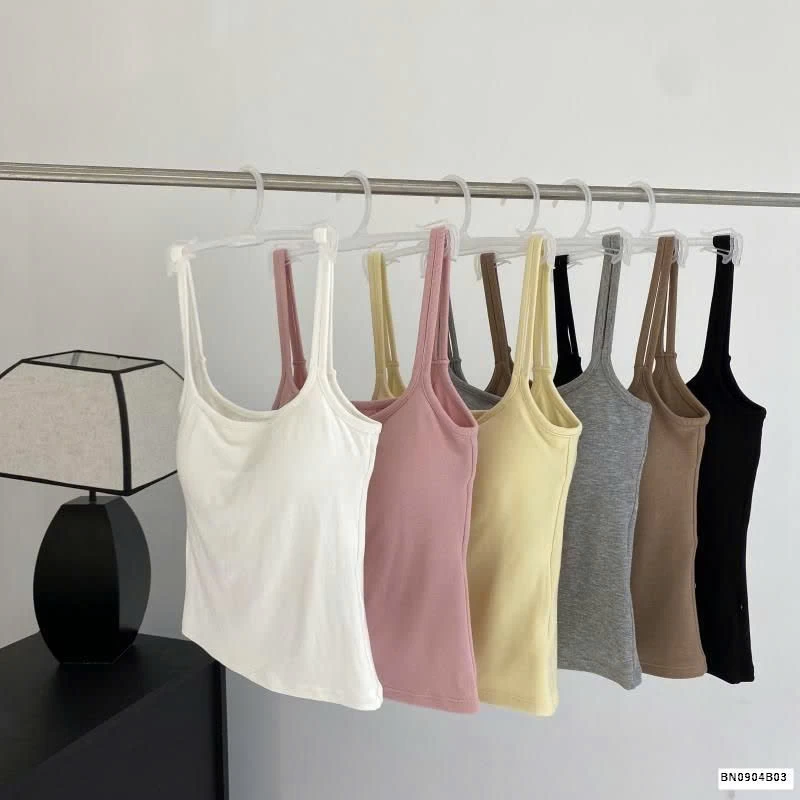 ÁO COTTON 2 DÂY KÈM BRA