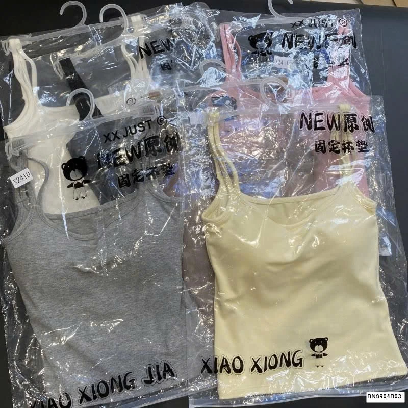 ÁO COTTON 2 DÂY KÈM BRA