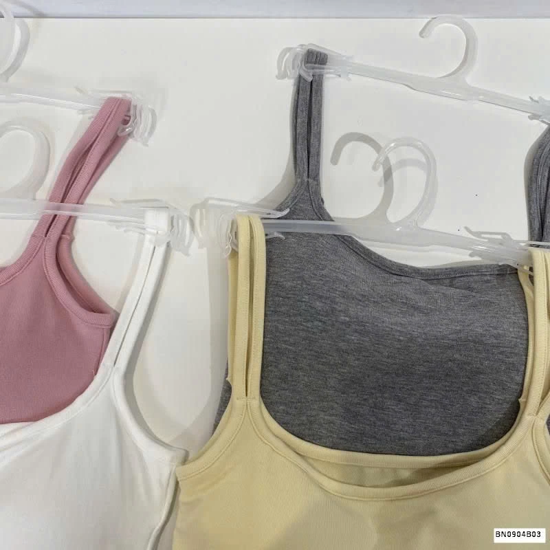 ÁO COTTON 2 DÂY KÈM BRA