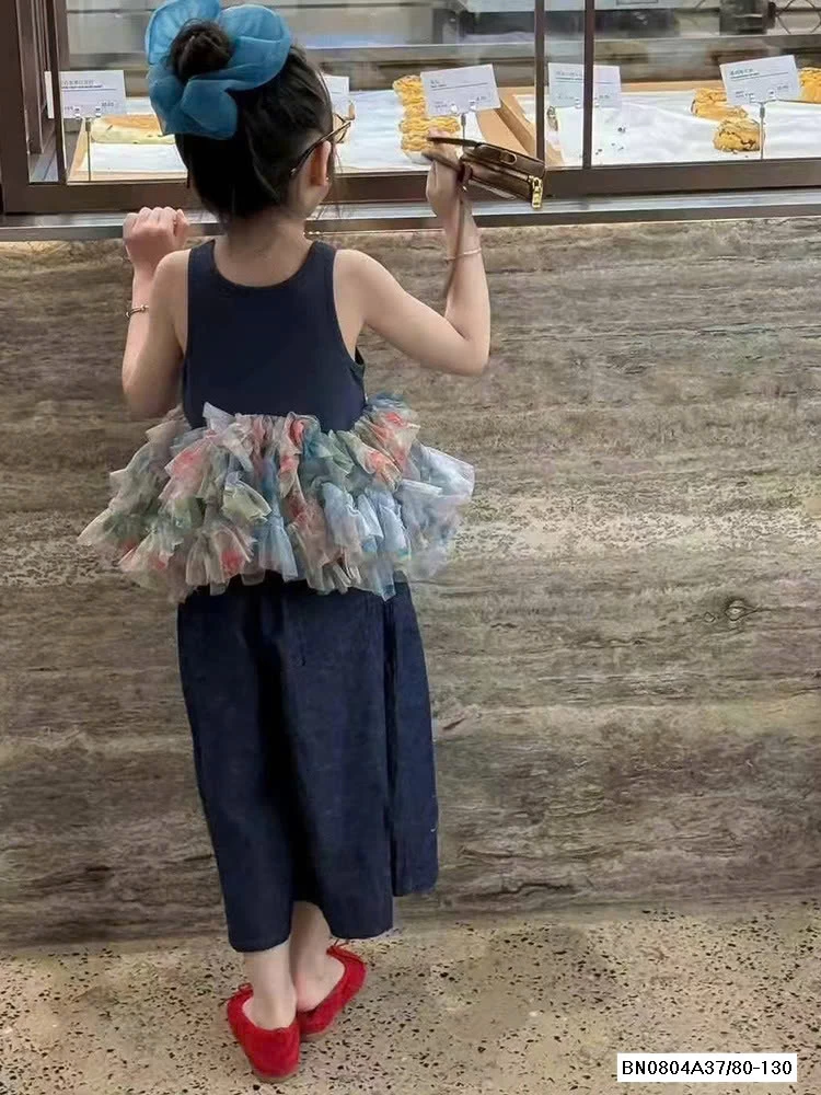 SÉT JEANS SUÔNG PHỐI VOAN SẮC MÀU