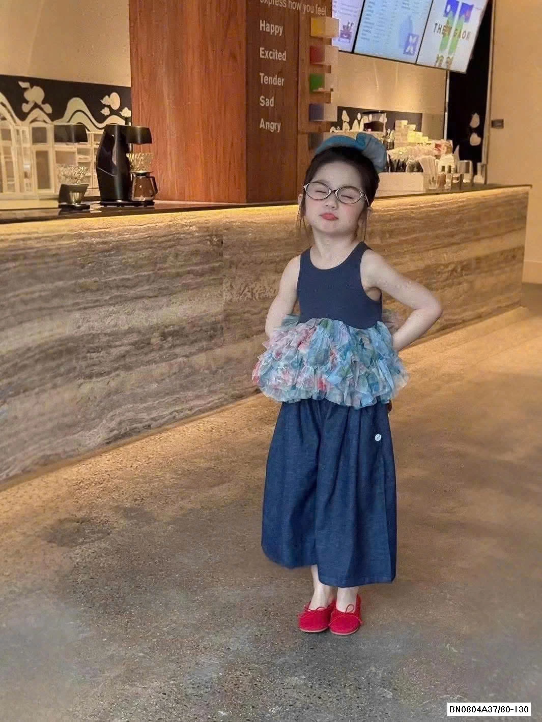 SÉT JEANS SUÔNG PHỐI VOAN SẮC MÀU