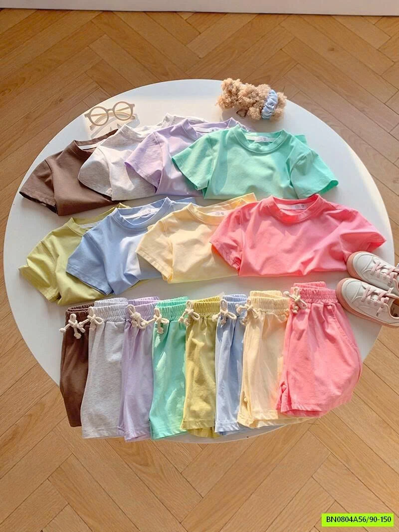 BỘ COTTON CỘC TRƠN MÀU