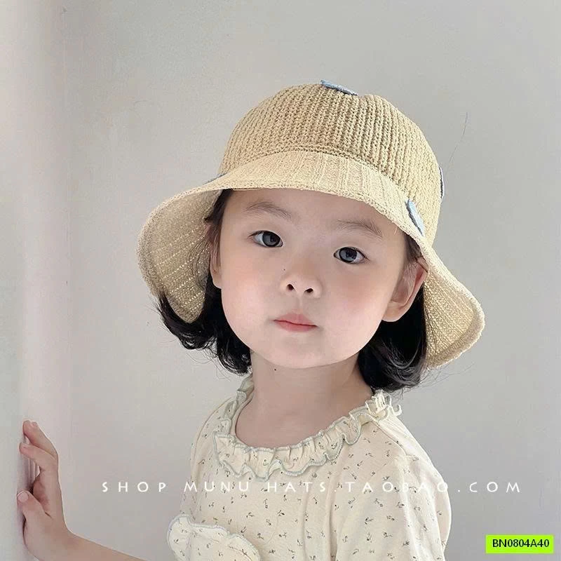 MŨ CÓI ĐÍNH HOA XINH BÉ GÁI