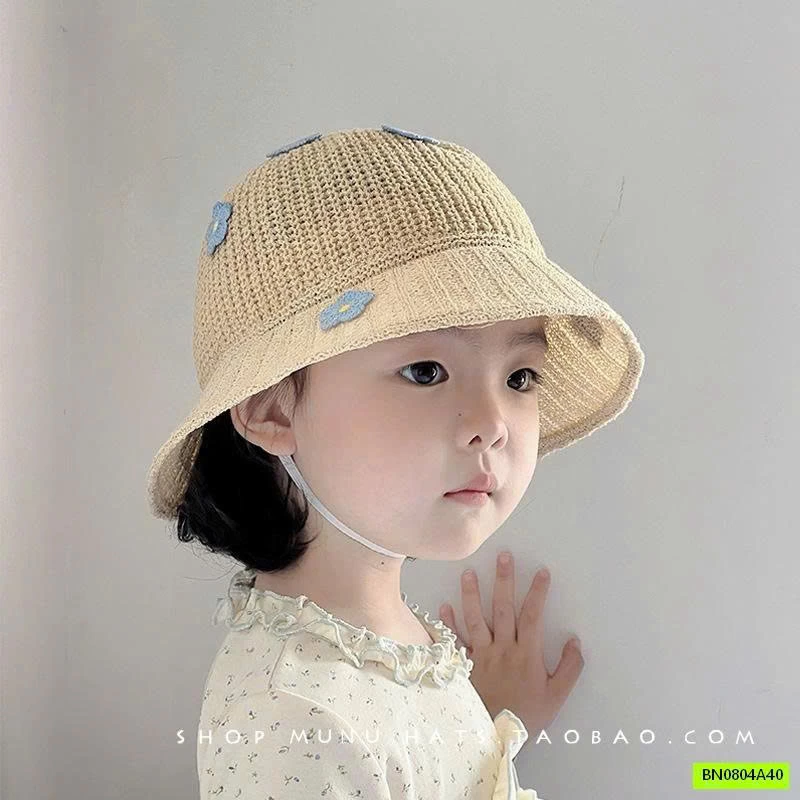 MŨ CÓI ĐÍNH HOA XINH BÉ GÁI