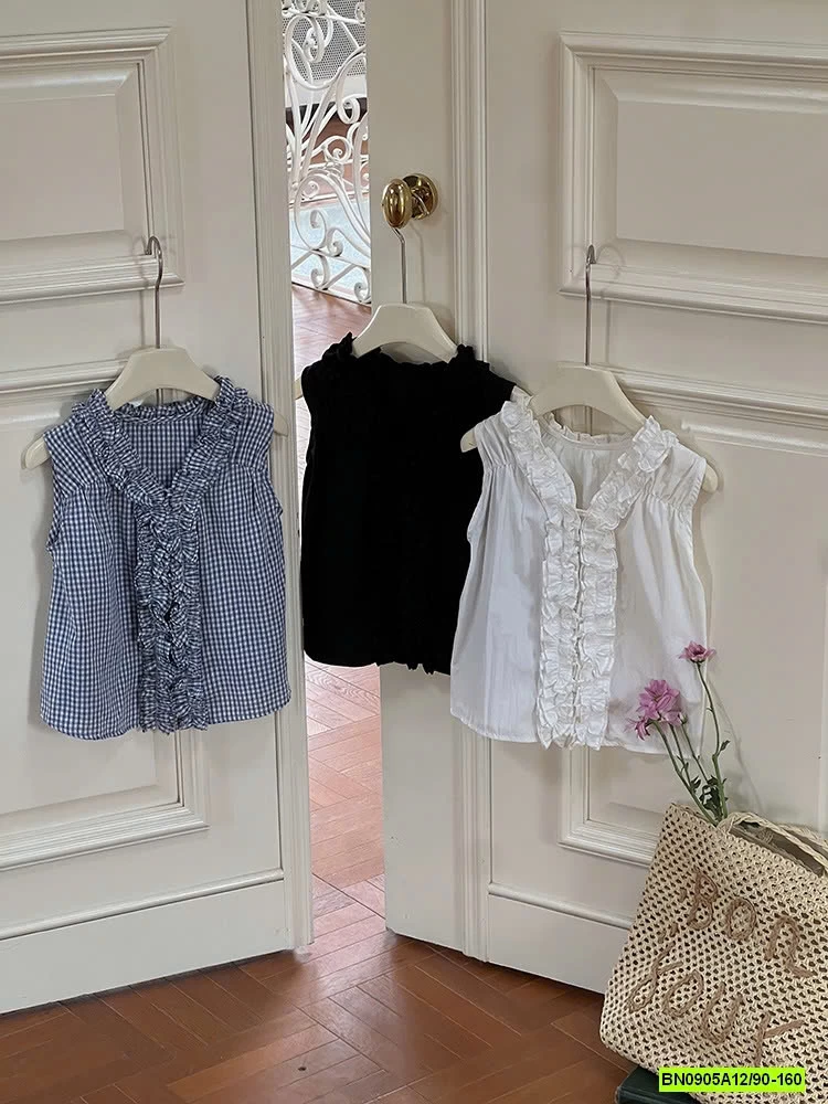 SƠ MI SÁT NÁCH VIỀN BÈO 25C068 AMBB