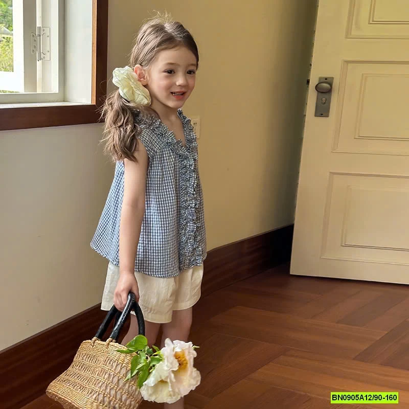 SƠ MI SÁT NÁCH VIỀN BÈO 25C068 AMBB