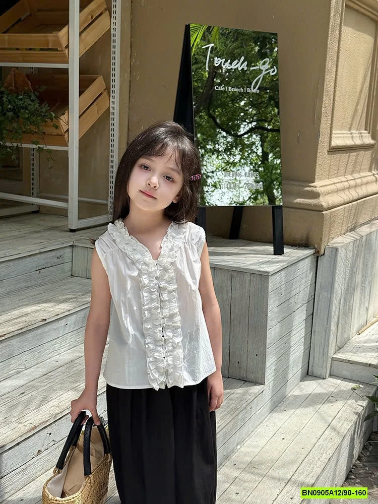 SƠ MI SÁT NÁCH VIỀN BÈO 25C068 AMBB