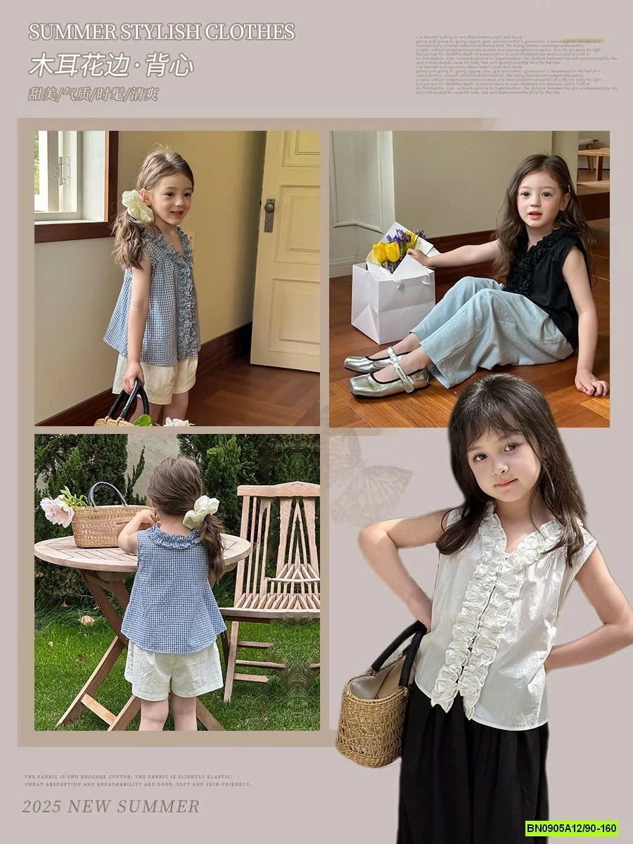 SƠ MI SÁT NÁCH VIỀN BÈO 25C068 AMBB