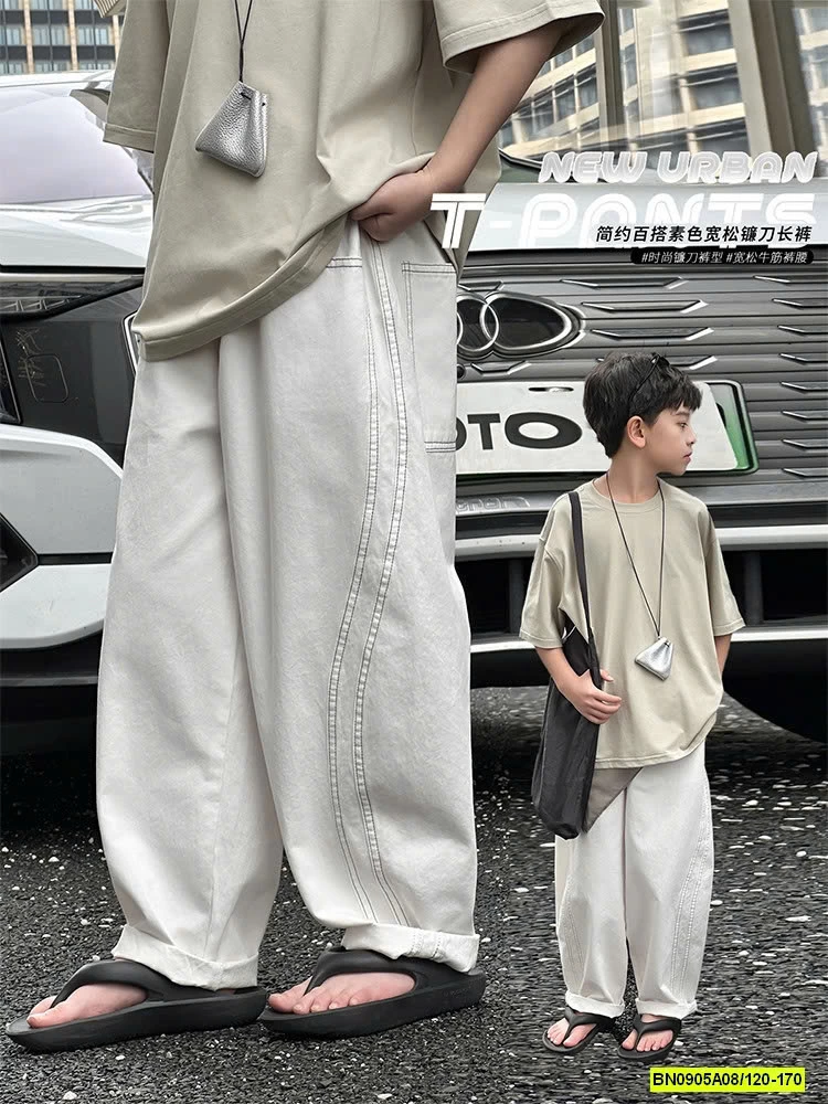 ÁO CỔ TRÒN TRƠN MIX QUẦN SUÔNG