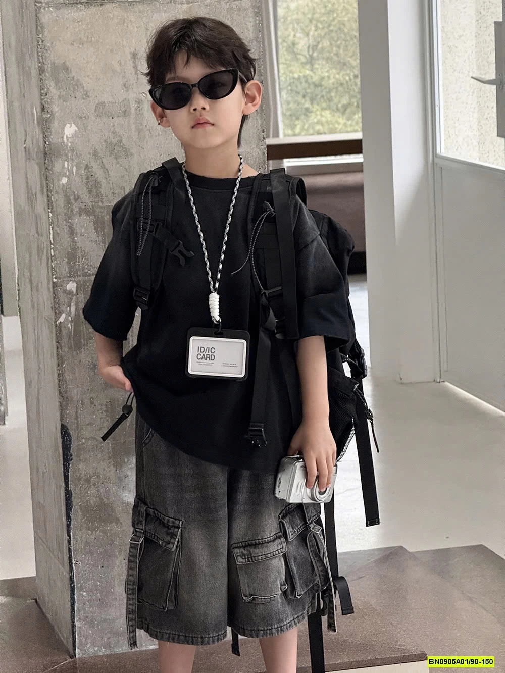 ÁO LOANG MIX SHORT ĐEN