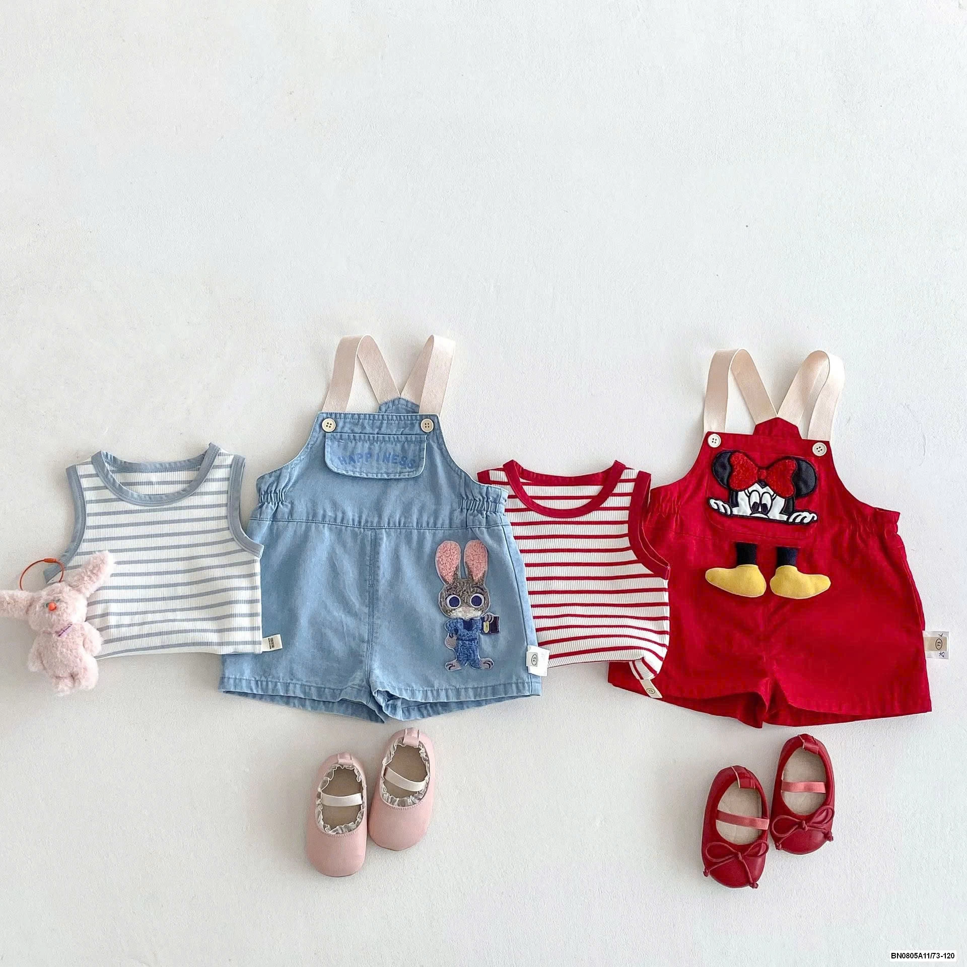 SÉT YẾM KUTE MIX ÁO KẺ