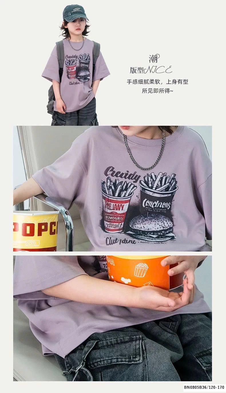 ÁO THUN ĐỒ ĂN NHANH BÉ TRAI