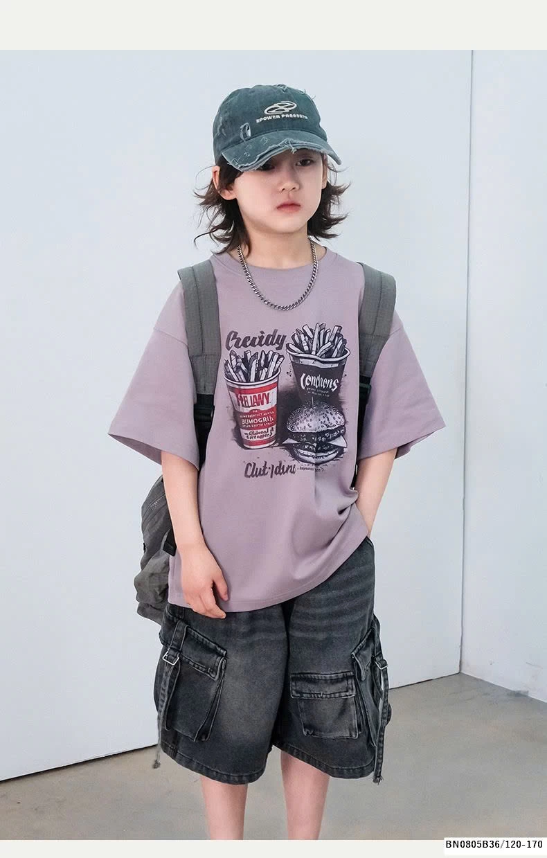 ÁO THUN ĐỒ ĂN NHANH BÉ TRAI