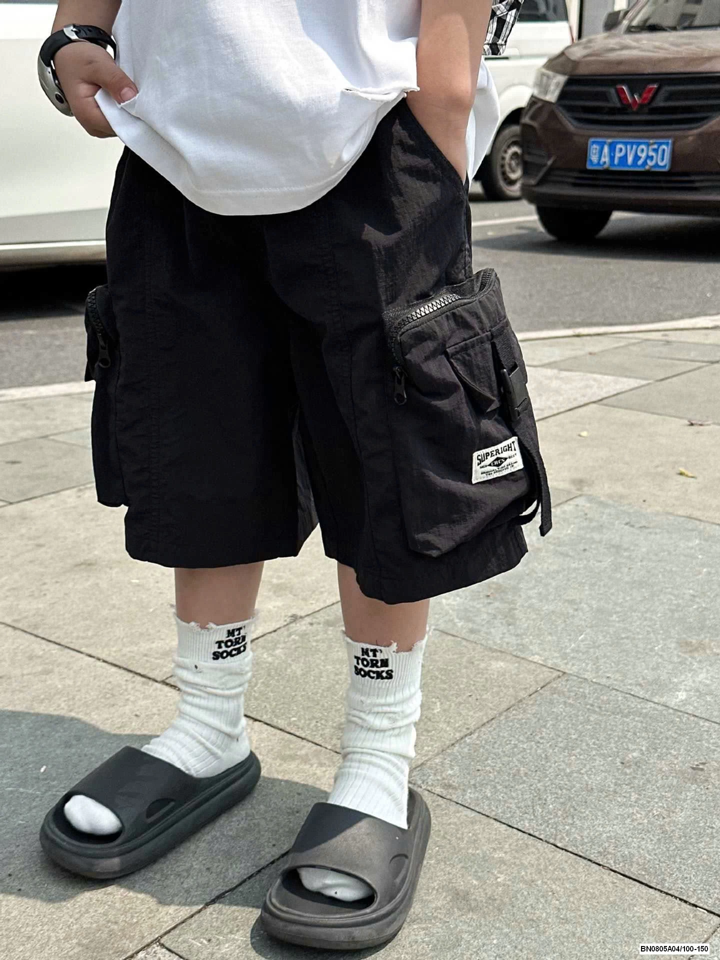 ÁO THUN RÁCH PHỐI CARO