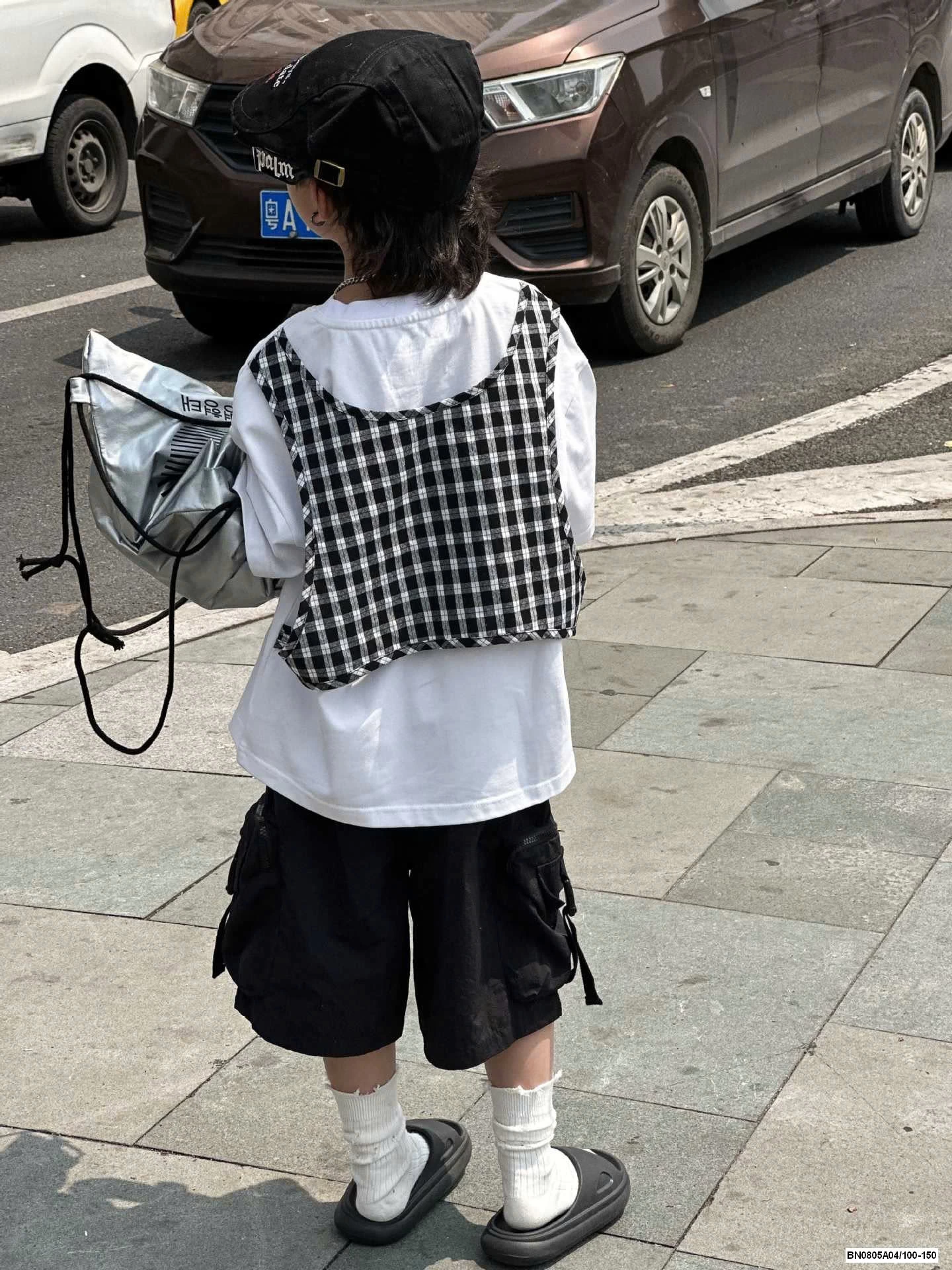 ÁO THUN RÁCH PHỐI CARO