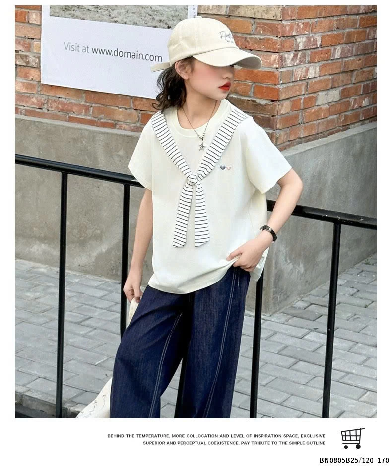 SÉT ÁO THUN LIỀN KHĂN MIX QUẦN JEAN SUÔNG