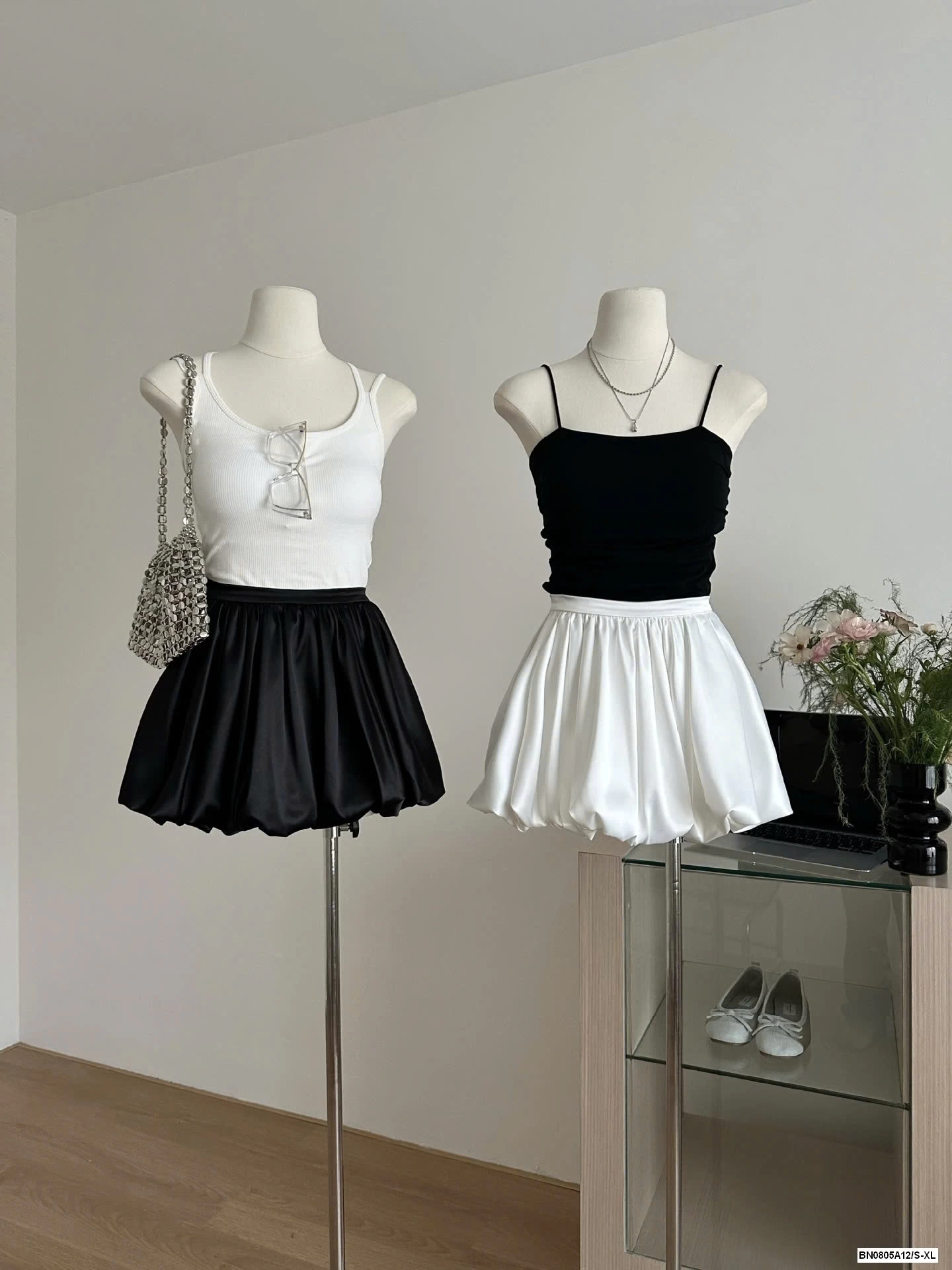 VÁY BÍ LỤA SATIN