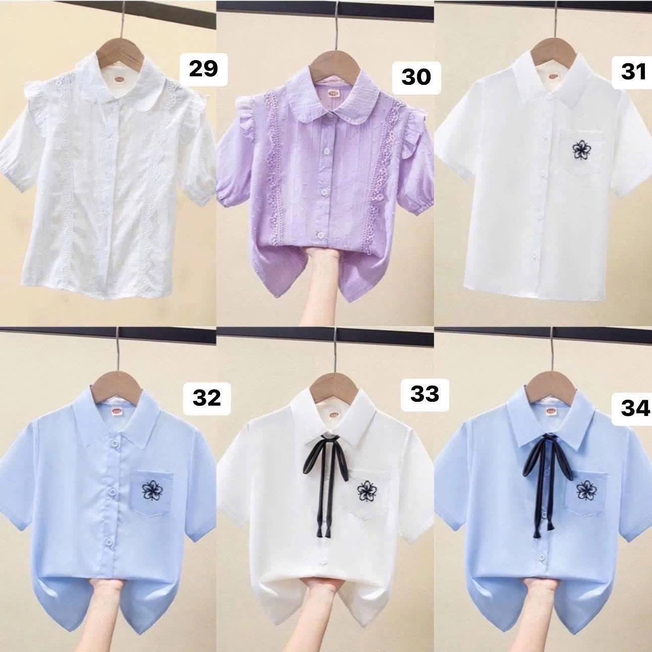 ÁO SƠ MI BÉ GÁI