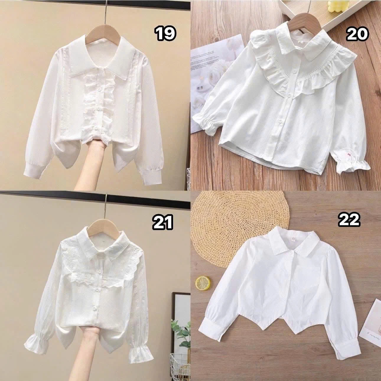 ÁO SƠ MI BÉ GÁI