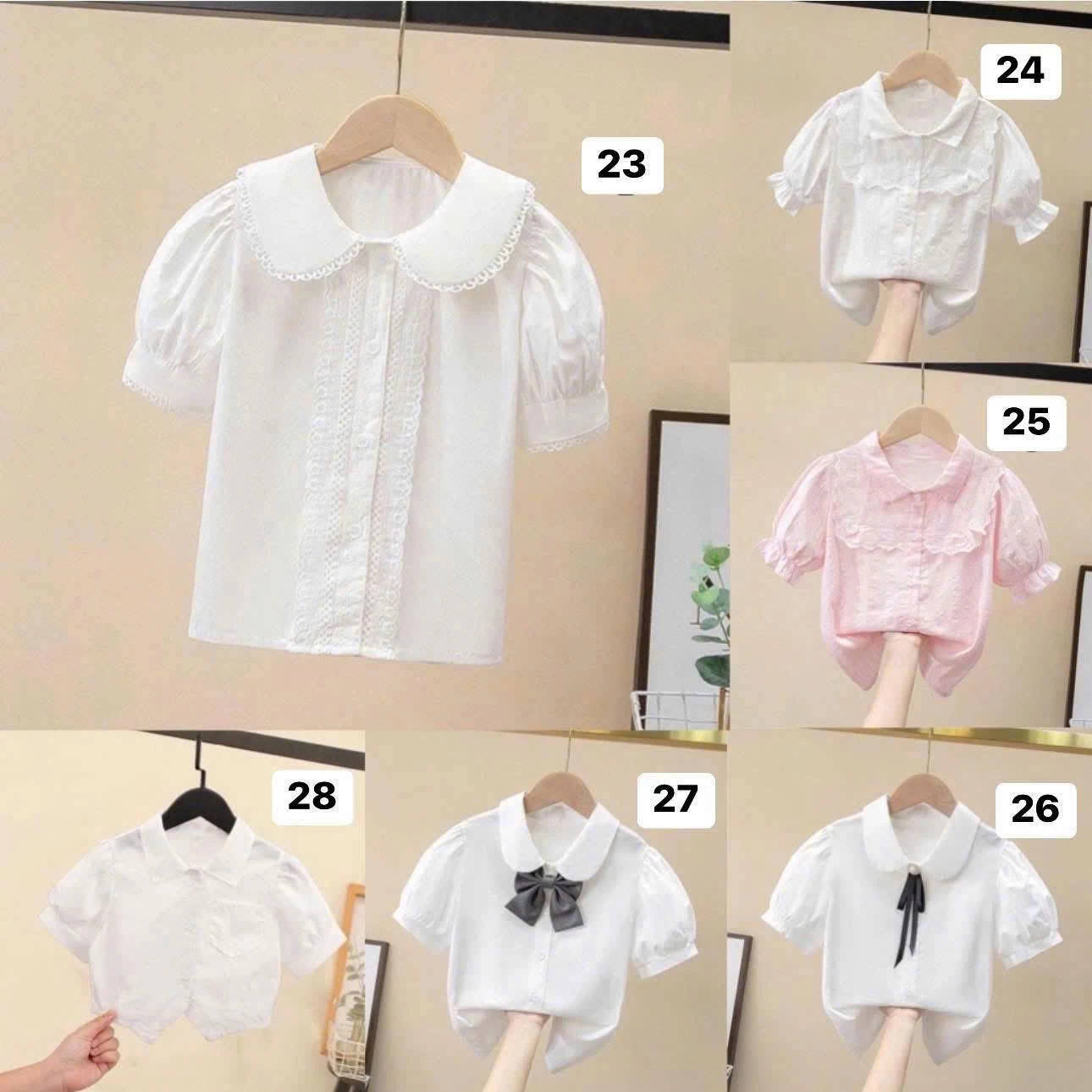 ÁO SƠ MI BÉ GÁI